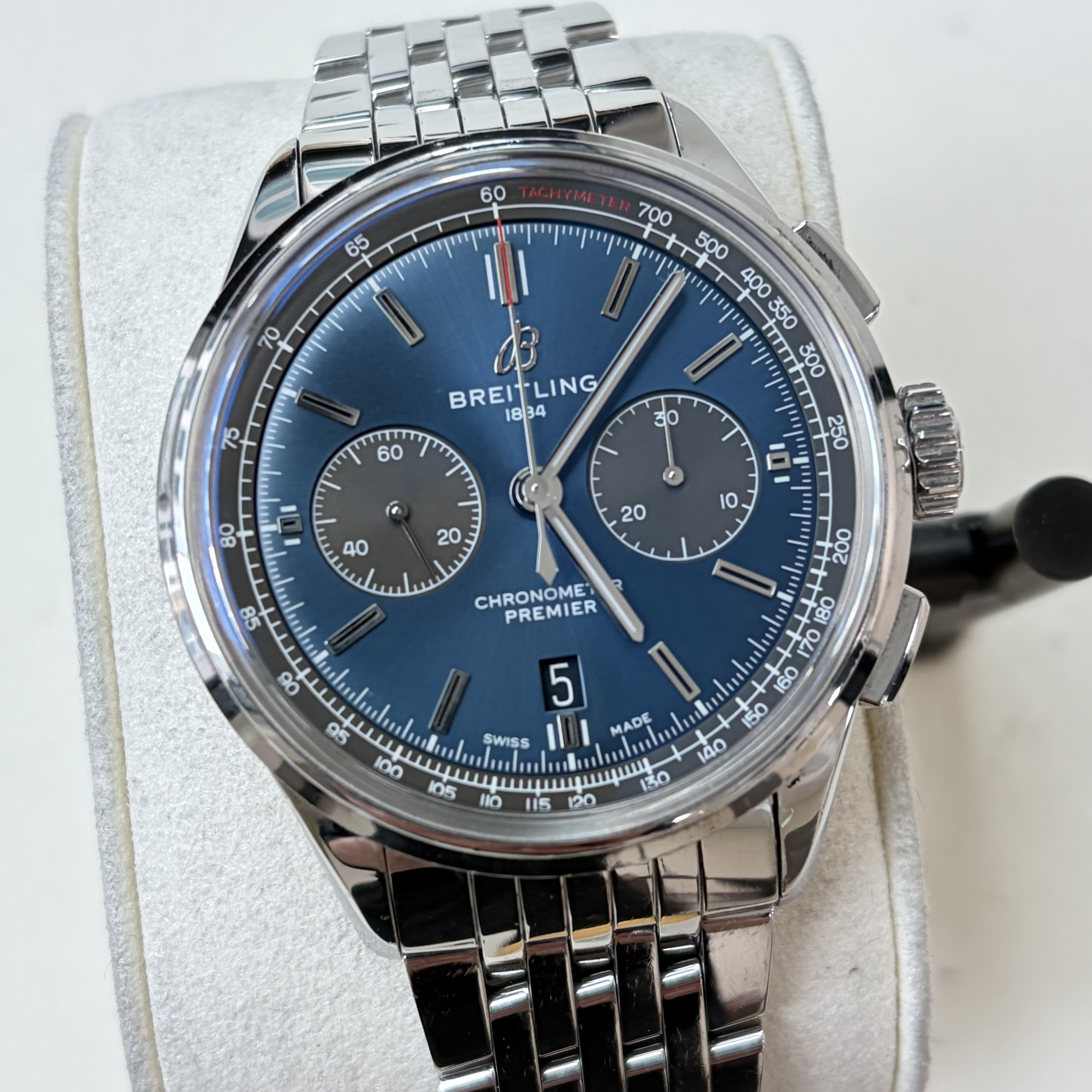 Breitling Premier B01 Chronograph 42 Full Set Blue Dial AB0118A61C1A1 image 2