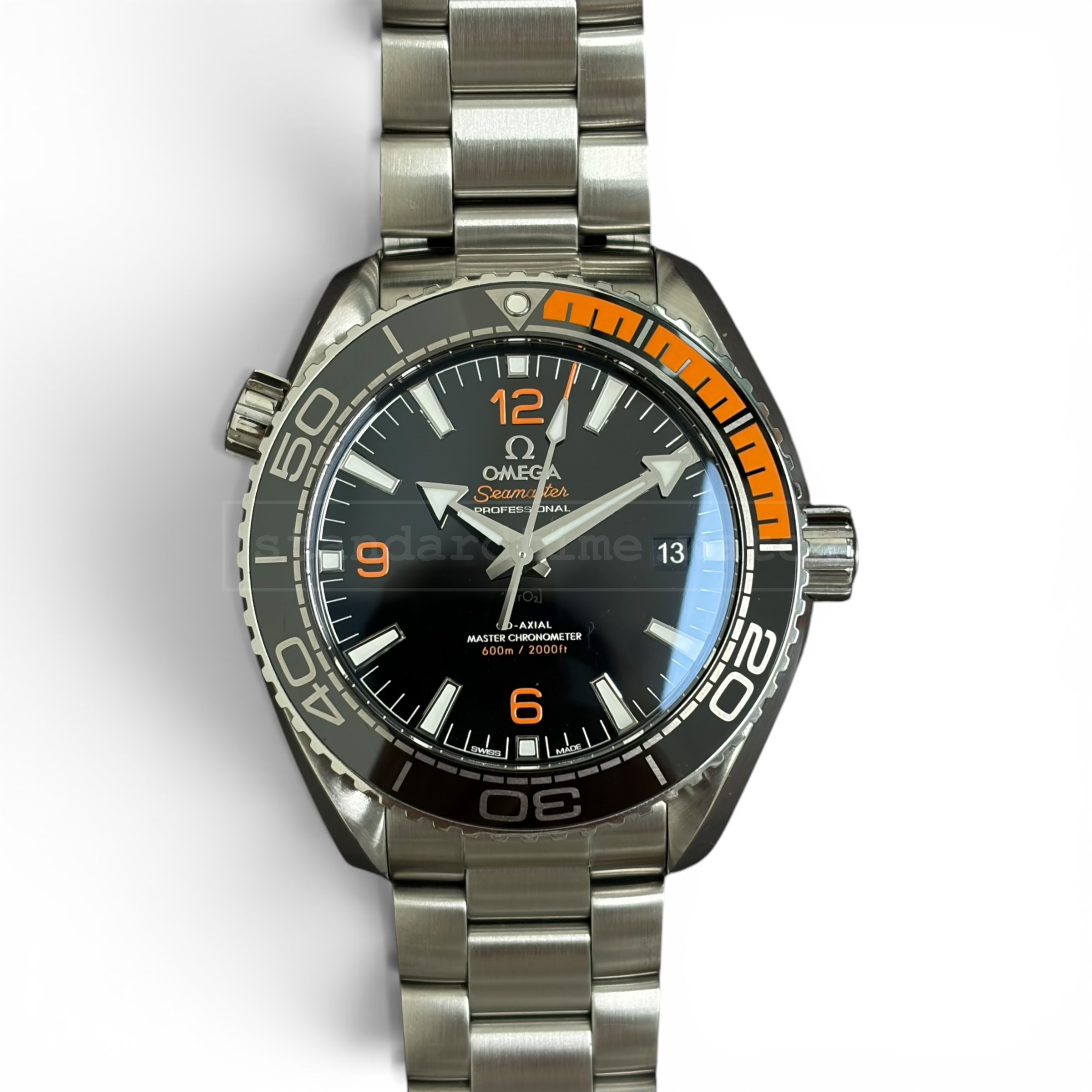 Omega Seamaster Planet Ocean 43.5MM Black Dial Orange Full Set 215.30.44.21.01.0